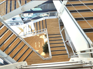 Birdseye View of Stairs in EON Rotherham Office Building