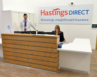 Reception Area at Hastings Direct Leicester Office Building