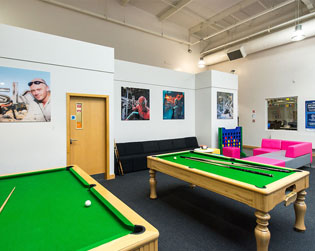 Games Room at Sky Glasgow Office Building