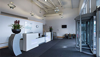 Reception Area at Sky Glasgow Office Building