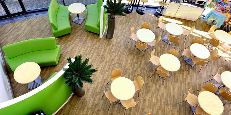Dining and Meeting Area in EON Rotherham Office Building