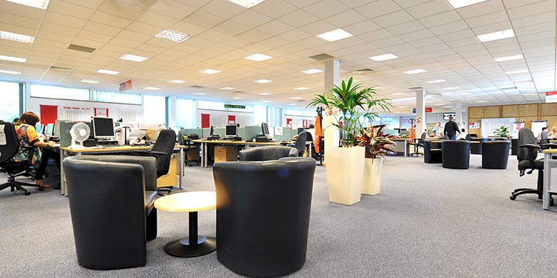 Interior Office Floor-Space in EON Rotherham Office Building