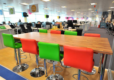 Seating Area at Sky Leeds Office Building
