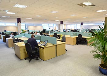 HP Enterprise Nottingham Office Interior with Desks