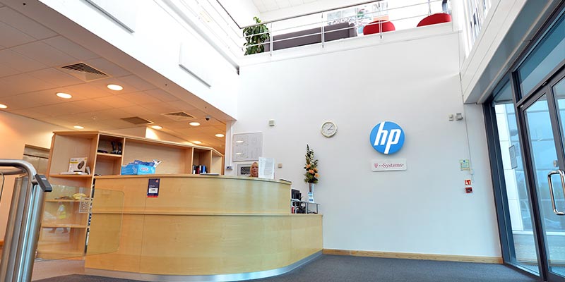Entrance to HP Enterprise Nottingham Office Building